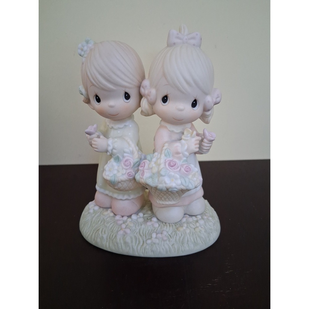 Vintage 1985 To My Forever Friend Girls Flowers Figurine Precious Moments 100072